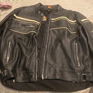 Sedici Mens Motorbike Armor Vito Leather Jacket USA 52 EU 62